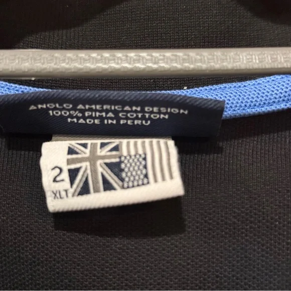 Psycho Bunny Black Polo with Blue and Red Accents Sz:2XLT - Picture 6 of 7